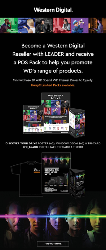 Buy $500 WD + Get 1x FREE WD Marketing Pack - T-Shirt, Your Drive A2 Poster, A3 Window Decal, Tri-Card, WD_Black A2 Poster