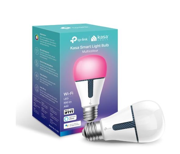 TP-Link KL130 Kasa Smart Light Bulb, Edison Screw, Multicolour, No Hub Required, Voice Control, 2500K-9000K, 800lm, 10W, 2.4 GHz, 2 Year Warranty