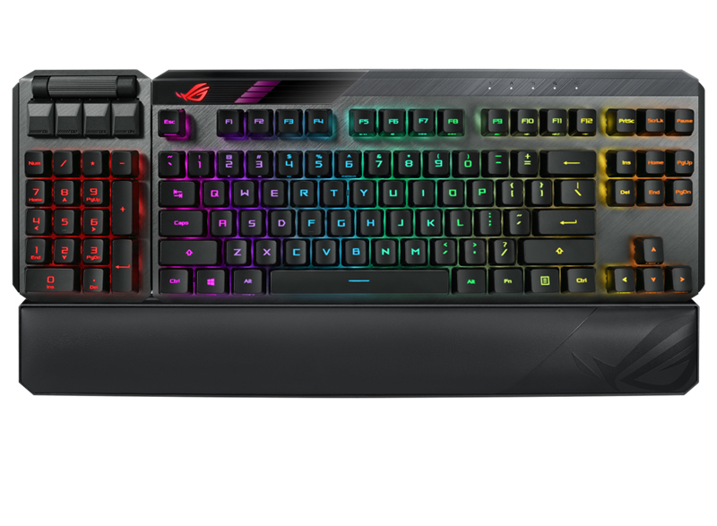 ASUS ROG CLAYMORE II Modular TKL 80%/100% Gaming Mechanical Keyboard, ROG RX Optical Switches, Detachable Numpad, Wired/Wireless Mode, 43 Hours