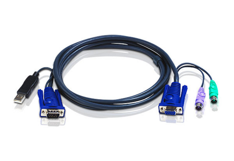 Aten KVM Cable 1.8m with VGA & USB to VGA & PS/2 to suit CS91x, CS8xA, CS913x (LS)