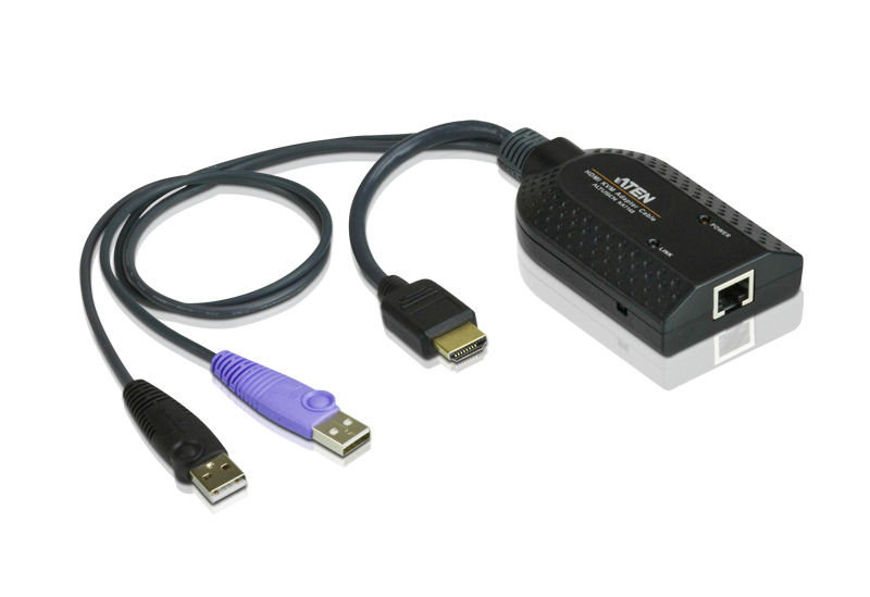 Aten HDMI USB KVM Adapter Cable with Virtual Media & Smart Card Reader Support for KN/KM/KH series