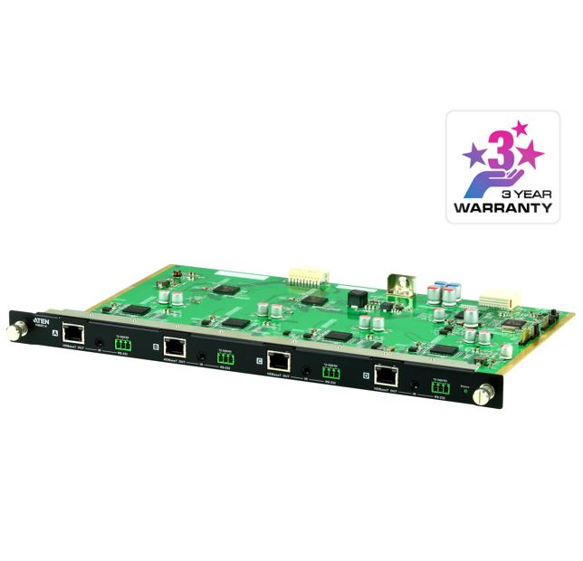 Aten VM8514 4 Port HDBaseT Output Board for VM1600A/VM3200, HDBaseT Connectivity, Bi-directional RS-232, Bi-directional IR channel