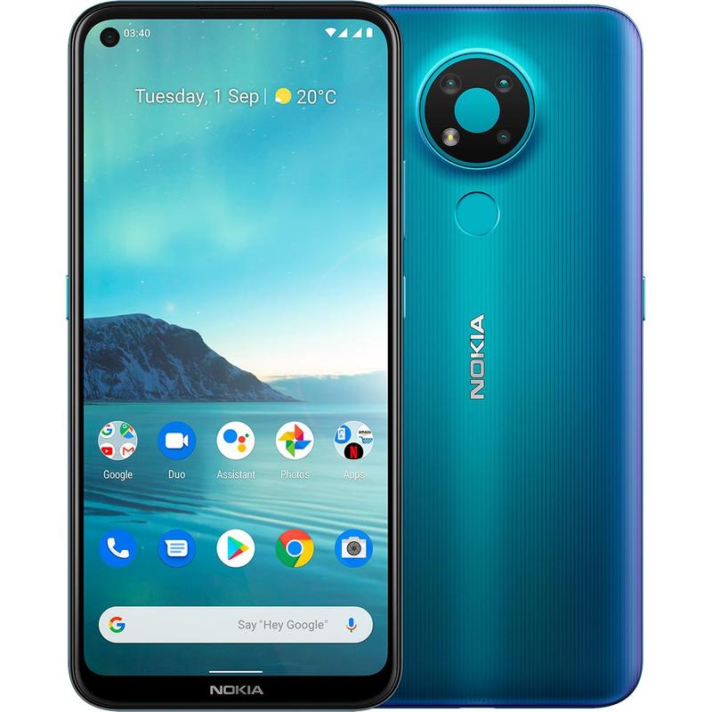 Nokia 3.4 64GB Fjord *AU STOCK* - 6.3' HD+ Punch Hole Display, RAM 3GB, Qualcomm® Snapdragon™ 460, Stylish and Durable, Dual SIM, 4000 mAh Battery