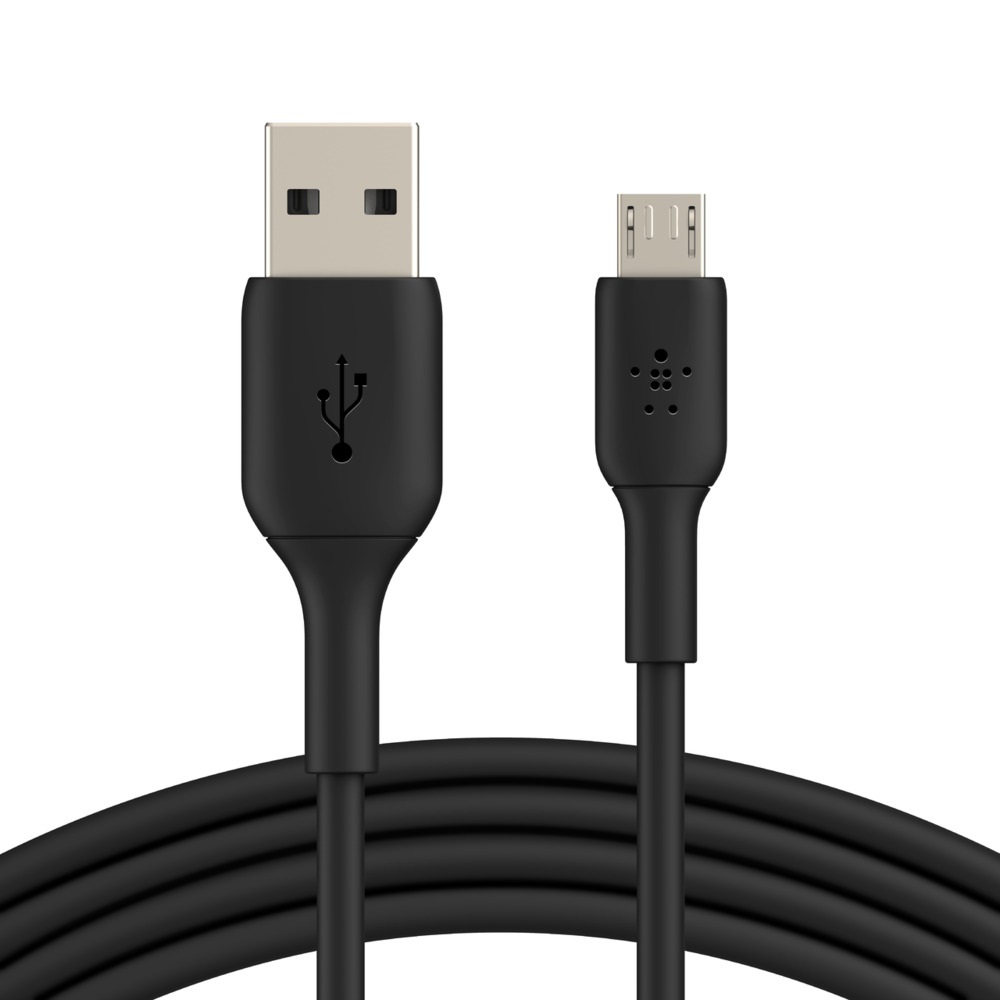 Belkin BOOST↑CHARGE™ USB-A to Micro-USB Cable (1m / 3.3ft) - Black (CAB005bt1MBK), Tested to withstand 8,000+ bends*, USB-IF certified, Stay Connected