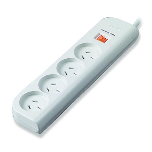 Belkin 4 - Outlet Economy Surge Protector (F9E400vau1M), Tough, impact resistant ABS plastic housing, prevents scratches, dents, and rust