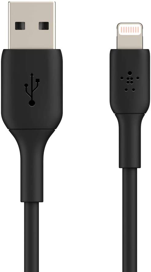 Belkin BOOST↑CHARGE™ Lightning to USB-A Cable (3m / 9.8ft) - Black (CAA001bt3MBK), MFi certified for peace of mind, 2-year warranty,Multiple Lengths