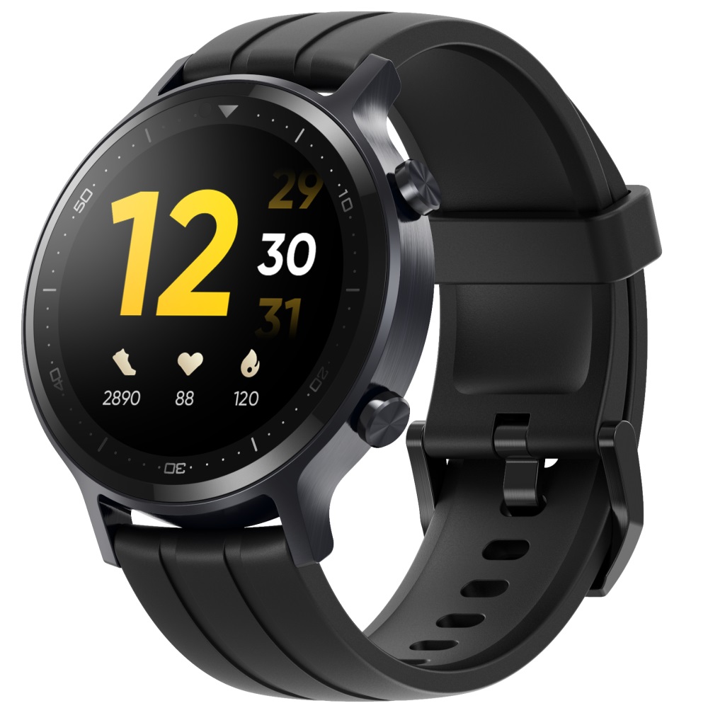 realme Watch S Black - 1.3' Auto Brightness Touchscreen, 16 Sports Modes, Blood Oxygen Monitor, Real-time Heart Rate Monitor, Up to 15-Day Battery