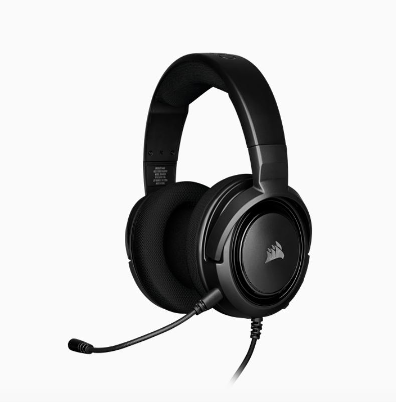CORSAIR HS35 STEREO Gaming Headset Discord Certified, Clear Sound, and Plush Memory Foam, Carbon. Headphone