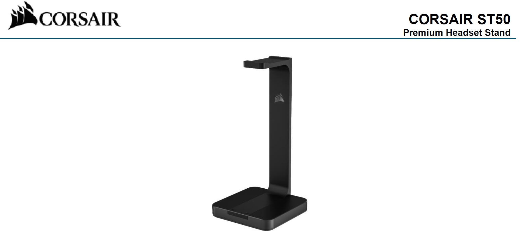 Corsair Gaming ST50 - Headset Stand, Durable anodized aluminium built to withstand the test of time. Headphone (LS)