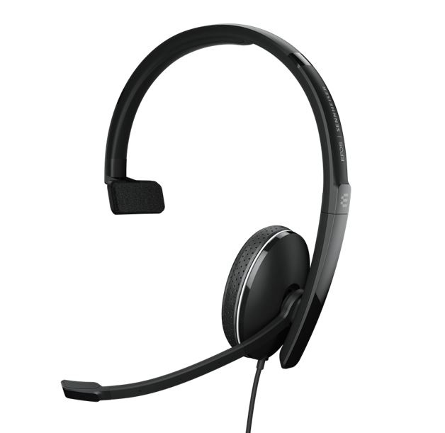 EPOS | Sennheiser ADAPT 135T USB-C IIOn-ear, single-sided USB-C headset with 3.5 mm jack and detachable USB cable with in-line call control and leathe