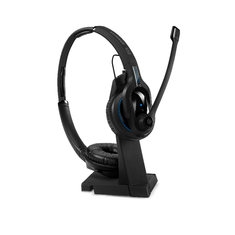 EPOS | Sennheiser IMPACT MB Pro2 UC ML Bluetooth 4.0 Headset with Desk USB Stand, Binaural, Noise Cancelling Mic, Upto 15 Hours Talk, Teams Certified