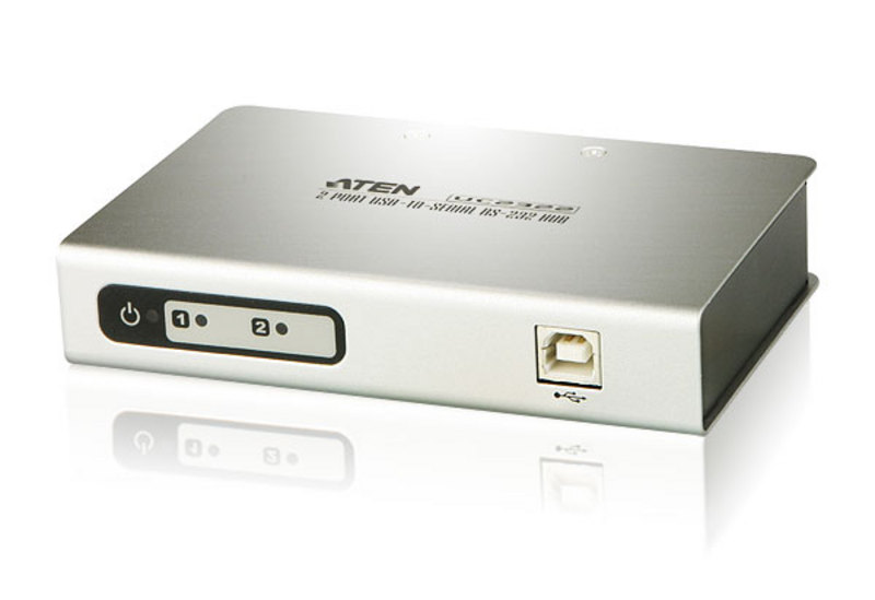 Aten Serial Hub 2 Port USB to RS232 Converter w/ 1.8m cable, Supports Hot-Swapping & Plug and Play
