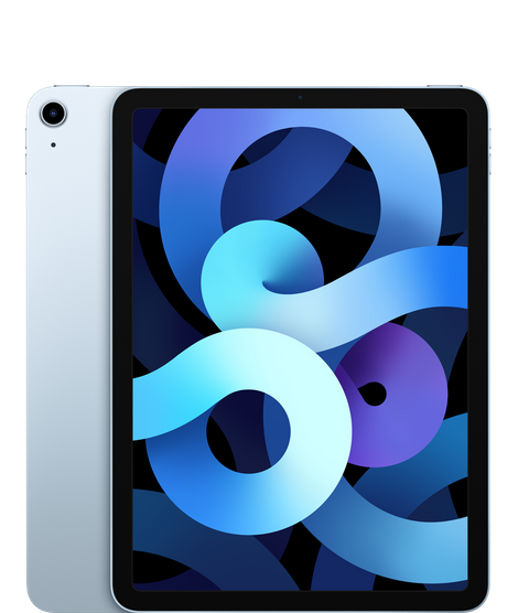 Apple iPad Air 10.9 inch Wi-Fi + Cellular 256GB - Sky Blue (4th Gen) - 10.9 Retina Display, iOS 14, A124Bionic Chip, 12MP Camera, Wi-Fi + Cellular