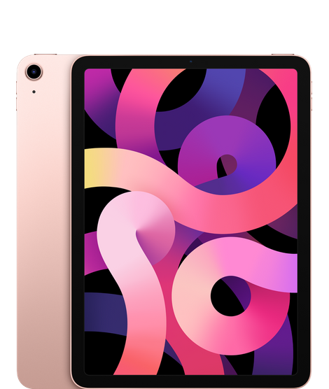 Apple iPad Air 10.9 inch Wi-Fi + Cellular 256GB - Rose Gold (4th Gen) - 10.9 Retina Display, iOS 14, A124Bionic Chip, 12MP Camera, Wi-Fi + Cellular