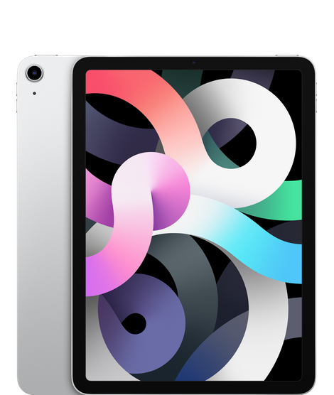 Apple iPad Air 10.9 inch Wi-Fi + Cellular 256GB - Silver (4th Gen) - 10.9 Retina Display, iOS 14, A124Bionic Chip, 12MP Camera, Wi-Fi + Cellular