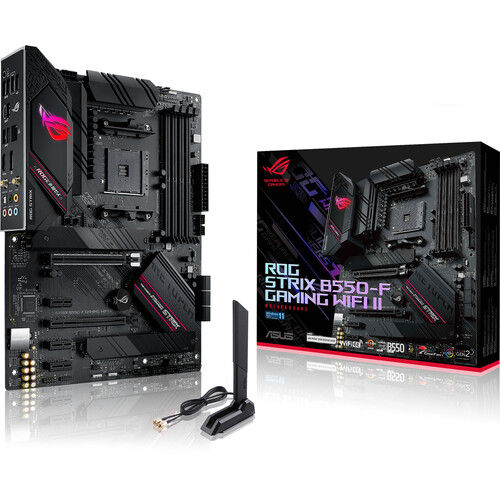ASUS AMD ROG STRIX B550-F GAMING WIFI II (Ryzen AM4) ATX Motherboard PCIe 4.0, Intel 2.5Gb Ethernet, WiFi 6E, Dual M.2 Heatsink, SATA 6, RGB (WIFI6)