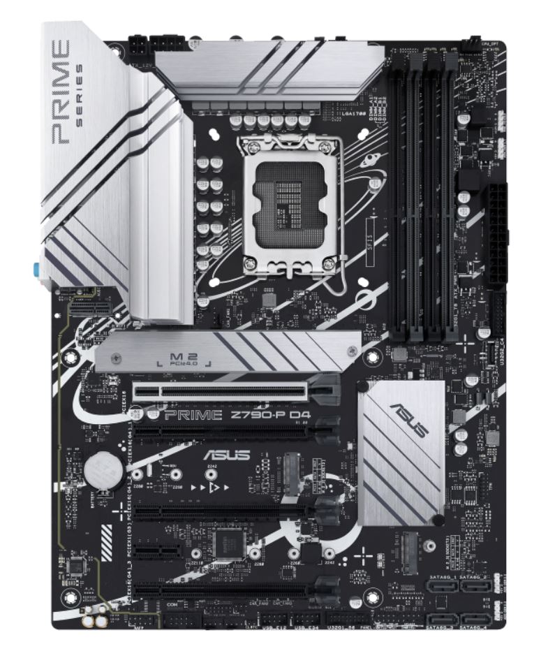 ASUS PRIME Z790-P D4-CSM Intel LGA1700 ATM Motherboard 128GB 4xDDR4,1xPCIe 5.0 x16,3x M.2,4xSATA,1x HDMI,1xDP, 2.5Gb Ethernet