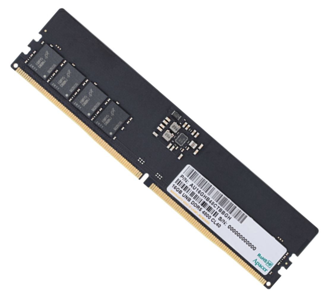 Apacer 16GB (1x16GB) DDR5 UDIMM 4800MHz CL40 Desktop PC Memory (alternative Crucial CT16G48C40U5)