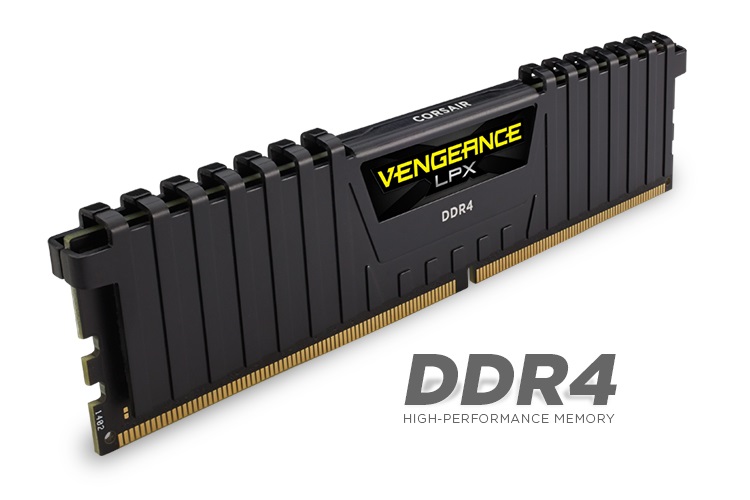 Corsair Vengeance LPX 8GB (1x8GB) DDR4 2400MHz 1.2V C14 14-16-16-31 Black Desktop Memory