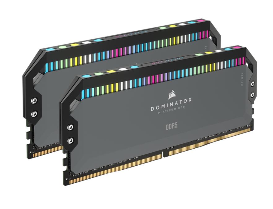 Corsair Dominator Platinum RGB 64GB (2x32GB) DDR5 UDIMM 5200Mhz C40 1.25V Desktop PC Gaming Memory Black for AMD Expo Ryzen 7000 Series