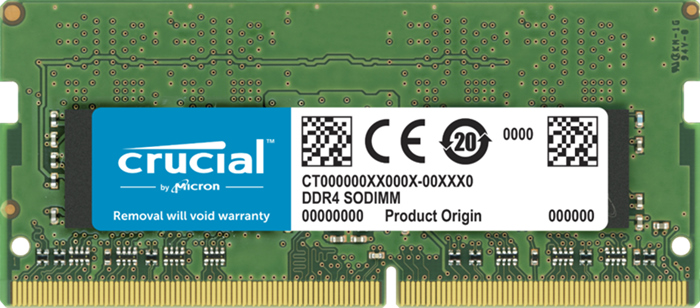 Crucial 32GB (1x32GB) DDR4 SODIMM 2666MHz CL19 1.2V Dual Ranked Notebook Laptop Memory RAM