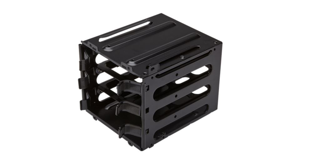 Corsair HDD upgrade kit with 3x hard drive trays and secondary hard drive cage parts