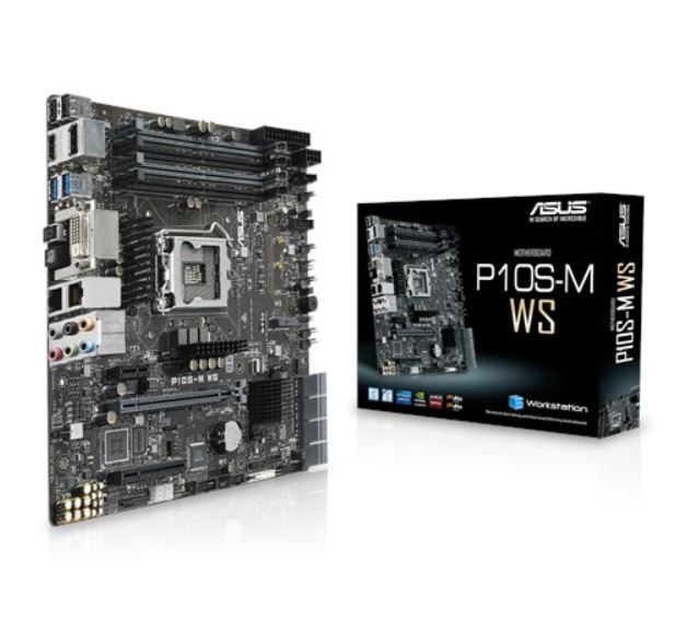 ASUS P10S-M WS mATX MB 4xDDR4, 3xPCIe, 1xM.2 8xSATA, RAID, 2xUSB3.0, 2xUSB2.0, 2xLAN ports, 1xDVI, 1xDP, 1xHDMI,