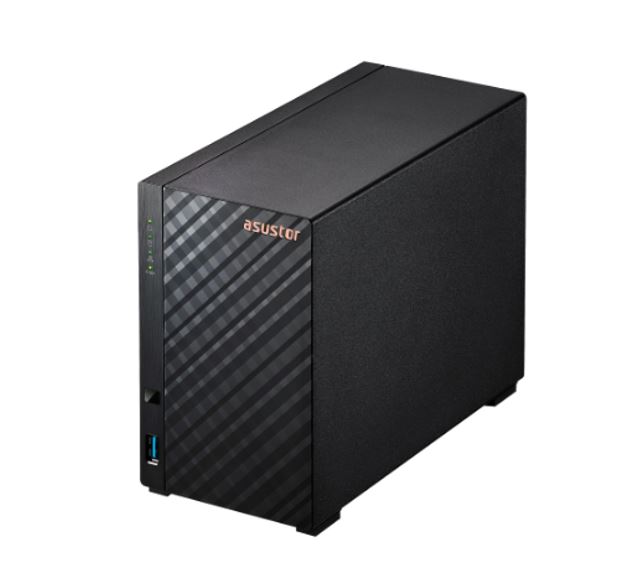 Asustor AS1102T 2 Bays NAS Realtek RTD1296 1GB DDR4 2x USB 3.2 Gen 1 1x 2.5-Gigabit Single, JBOD, RAID 0/1 Support WOL WOW 3 YR WTY