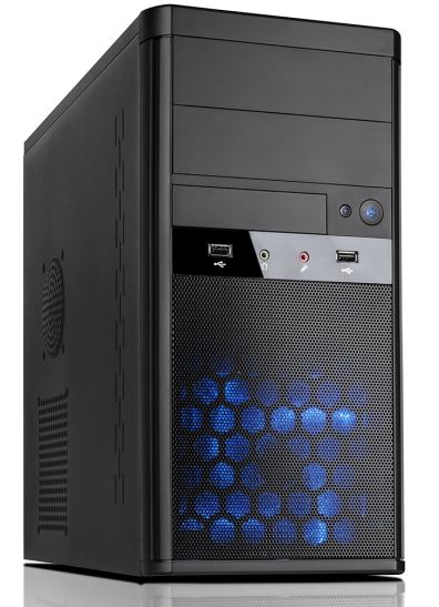 Aywun 208 mATX System Case with 500w PSU. 24PIN ATX, 5.25' External x 2, 3.5' Ext x 1. USB3 + USB2 , HD Audio. No Fan. 2 yrs Warranty. (LS)
