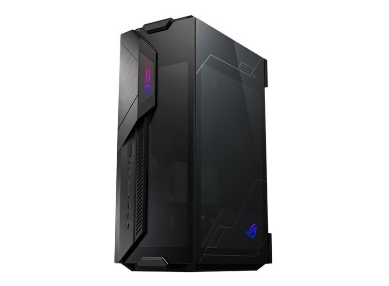 ASUS GR101 ROG Z11 Black Mini-ITX Case, Supports Mini-DTX, Tempered Glass, Aura Sync, Dual Orientation, Removable Dust Filters