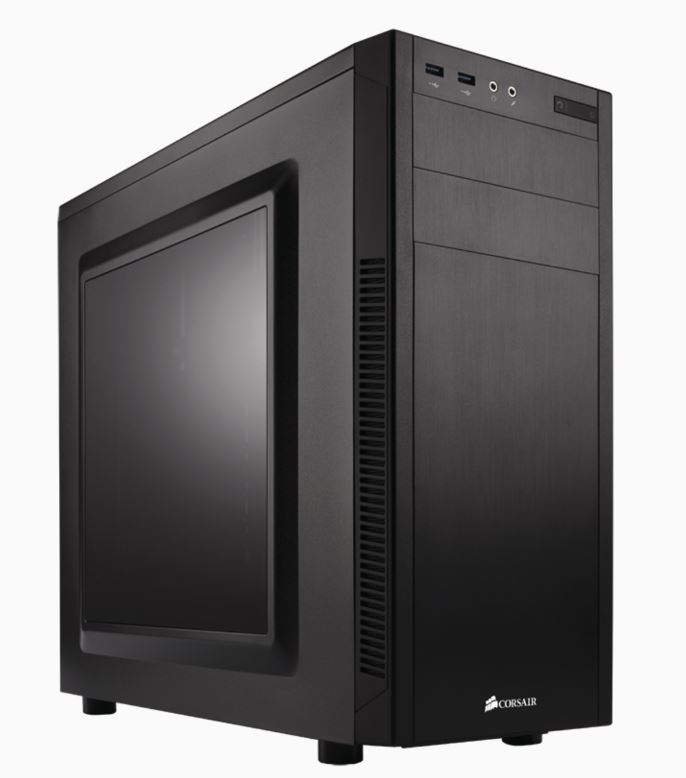 Corsair 100R. mATX, Mini-ITX, ATX. Side Window. Black 7x PCI Slots.  Mid-Tower Case