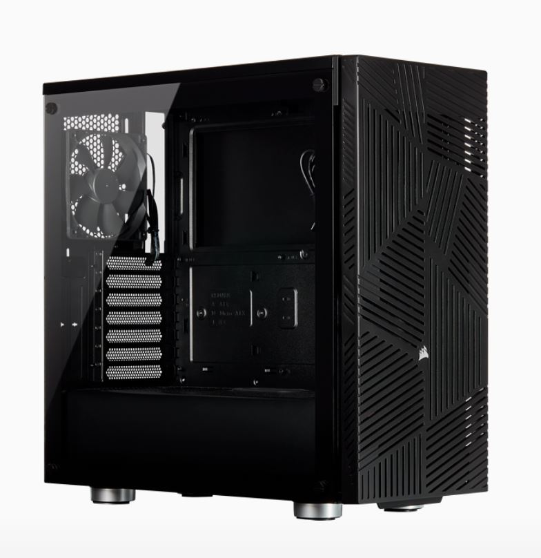 Corsair Carbide Series 275R Airflow ATX Tempered Glass Black, 3x 120mm Fans pre-installed. USB 3.0 x 2, Audio I/O. Case (LS)