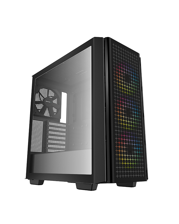 Deepcool CG540 ATX Mid-Tower Case, Tempered Glass, Supports Mini-ITX / Micro-ATX / ATX / E-ATX, 2x 3.5', 2x 2.5', 7 Slots, 2x USB 3.0, 1x Audio