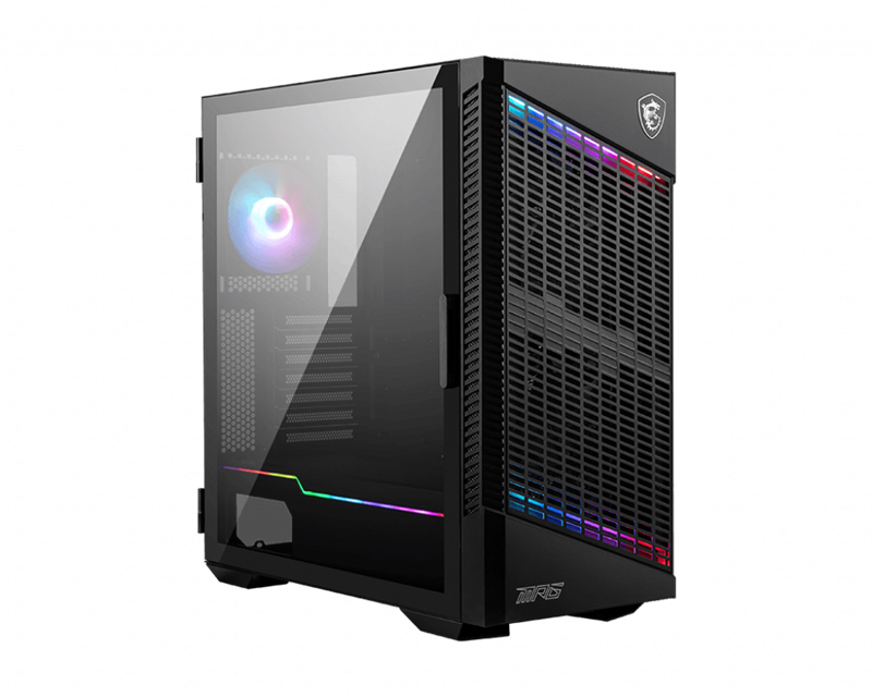 MSI MPG VELOX 100P AIRFLOW Mid-Tower Case, E-ATX / ATX / M-ATX / ITX, 7x Expansion Slots, 2x USB 3.2, 1x USB-C, 1x Audio, 1x Mic, 2x 2.5', 2x3.5'