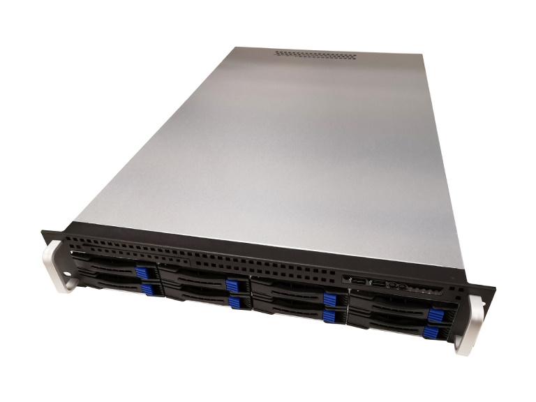 TGC Rack Mountable Server Chassis 2U 680mm Depth, 8x Ext 3.5'/2.5' Bays, 2x Int 2.5' Bays, 7x Low Profile PCIE Slots, ATX MB, 2U PSU Required