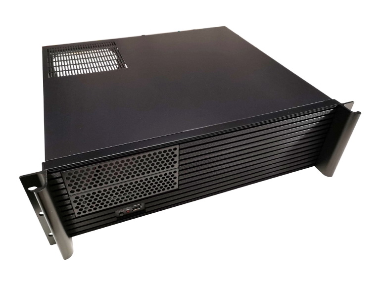 TGC Rack Mountable Server Chassis 3U 380mm Depth, 2x Ext 5.25' Bays, 7-8x Int 3.5' Bays, 4x Full Height PCIE Slots, ATX PSU/MB