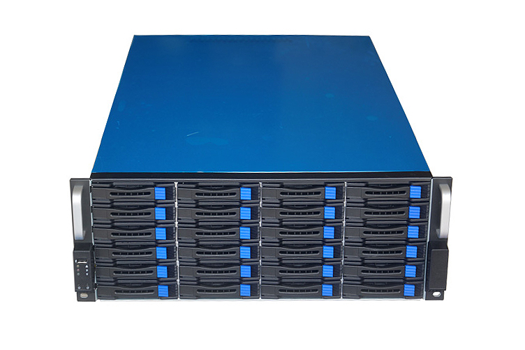 TGC Rack Mountable Server Chassis 4U 680mm Depth, 24x Ext 3.5'/2.5' Bays, 1x Int 3.5' Bay, 7x Full Height PCIE Slots, ATX PSU/MB