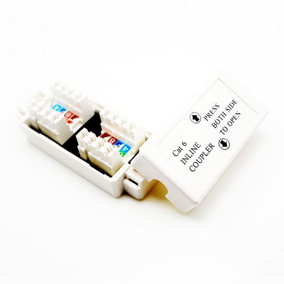 Cabling Cat 6 Inline Coupler - Punch Down: White