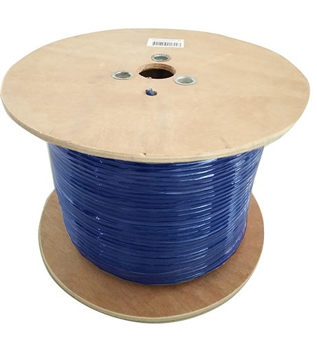 8Ware 350m Cat6 Cable Roll Blue Bare Solid Copper Twisted Core PVC Jacket