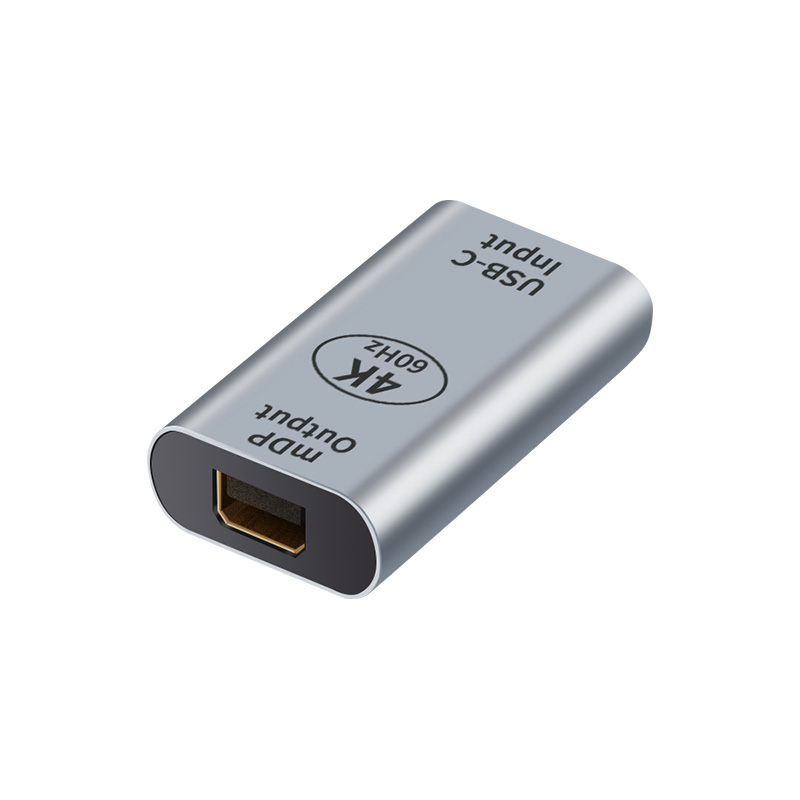 Astrotek USB-C to Mini DP DisplayPort Female to Female Adapter support 4K@60Hz Aluminum shell Gold plating for Windows Android Mac OS