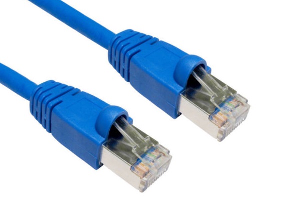 Hypertec CAT6A Shielded Cable 3m Blue Color 10GbE RJ45 Ethernet Network LAN S/FTP LSZH Cord 26AWG PVC Jacket