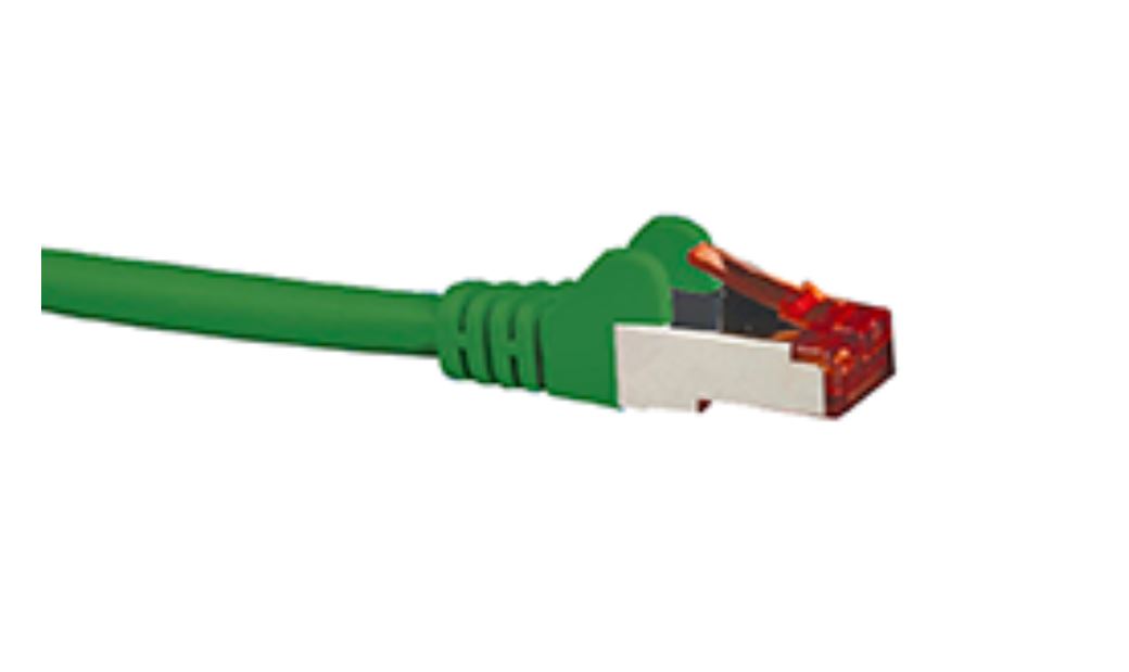 Hypertec CAT6A Shielded Cable 0.5m Green Color 10GbE RJ45 Ethernet Network LAN S/FTP Copper Cord 26AWG LSZH Jacket