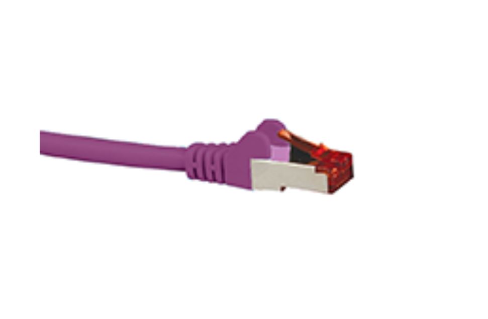 Hypertec CAT6A Shielded Cable 10m Purple Color 10GbE RJ45 Ethernet Network LAN S/FTP Copper Cord 26AWG LSZH Jacket