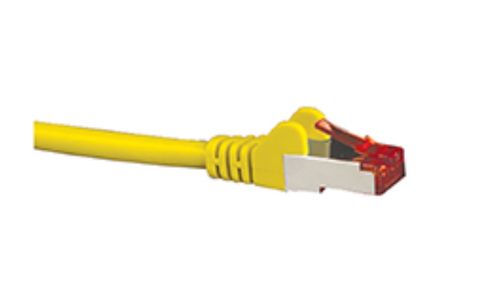 Hypertec CAT6A Shielded Cable 1.5m Yellow Color 10GbE RJ45 Ethernet Network LAN S/FTP Copper Cord 26AWG LSZH Jacket