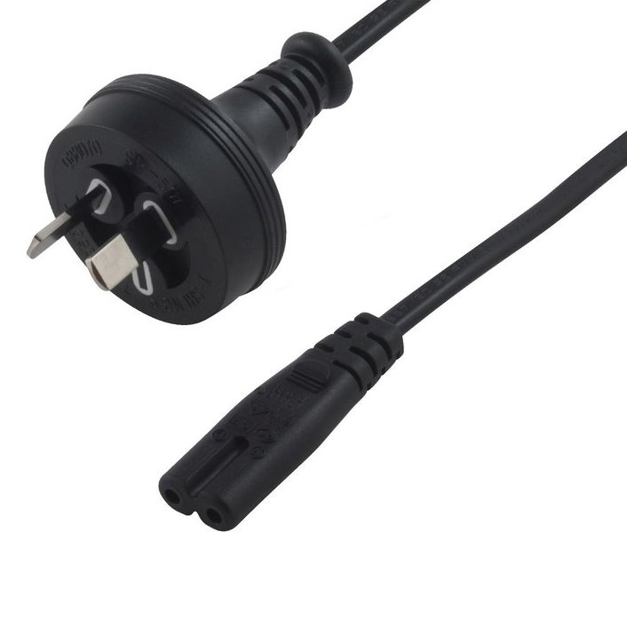 Cabac 2 Core AC Power Cable 2m C7 Connector Figure 8 for Notebook/AC Adaptor