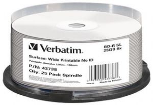 Verbatim Blu-Ray BD-R 25pk 25GB, 6x, Spindle