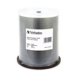 Verbatim CD-R 700MB 100Pk White Wide InkJet 52x
