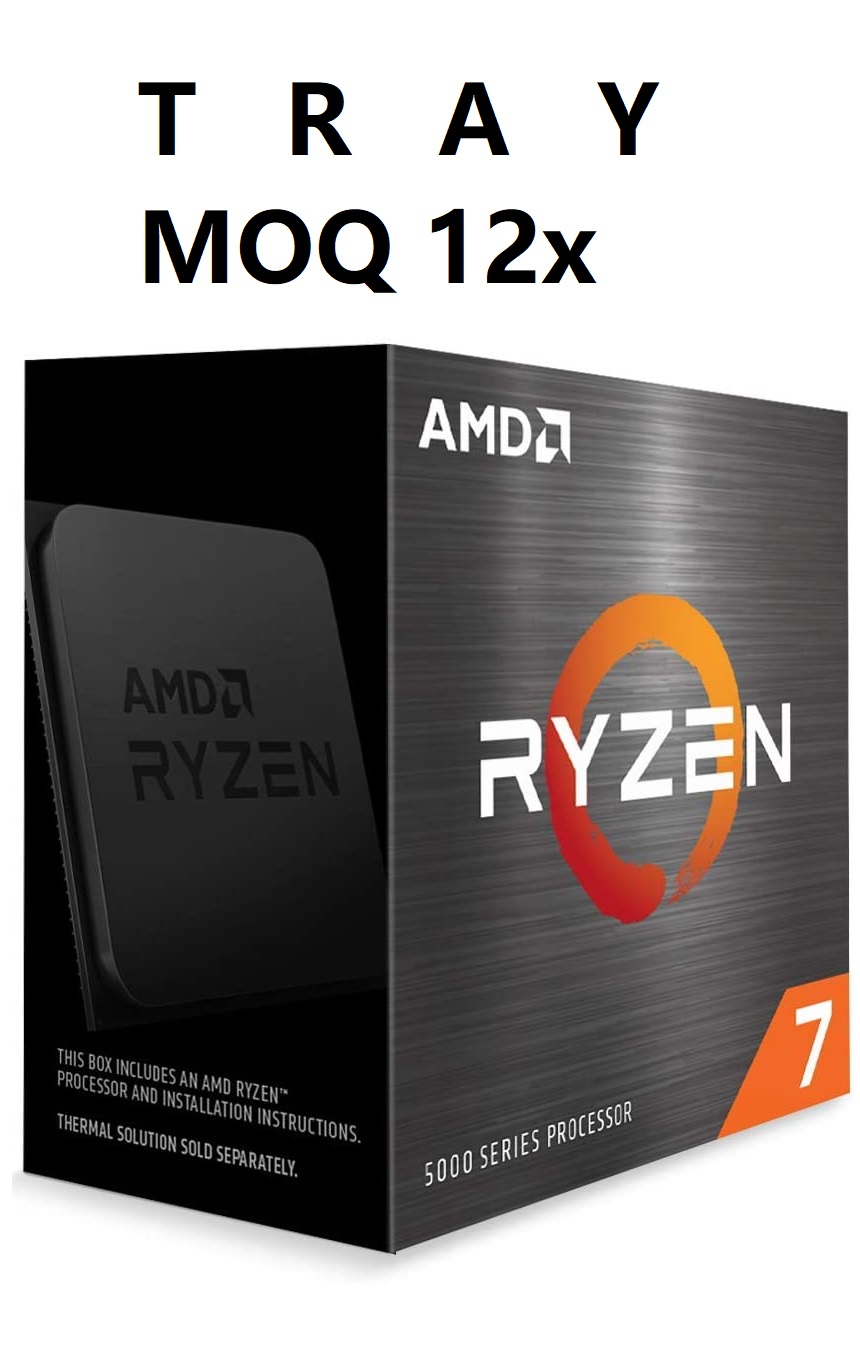 (MOQ 12x) AMD Ryzen 7 5800X 'TRAY' Zen 3 CPU 8C/16T TDP 105W No Fan MOQ 12 or Install On MB 1YW (AMDCPU) (RYZEN5000) (TRAY-P)
