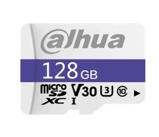 Dahua C100 128GB microSD 95MB/s 38MB/s 80TBW C10/U1/V10 UHS-I -25 °C to +85 °C Temperature Resistant Waterproof Anti-magnetic Anti X-ray 7yrs wty