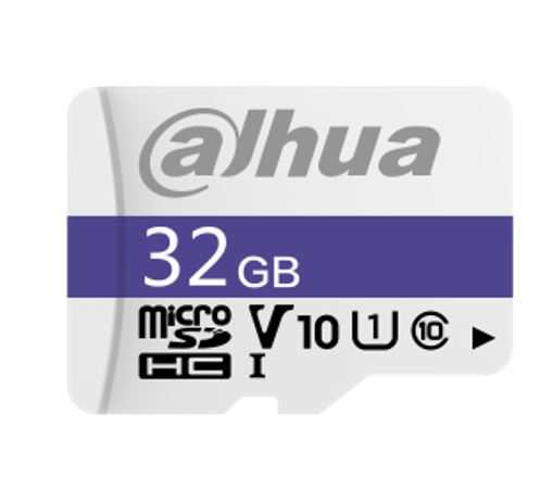 Dahua C100 32GB microSD 95MB/s 25MB/s 20TBW C10/U1/V10 UHS-I -25 °C to +85 °C Temperature Resistant Waterproof Anti-magnetic Anti X-ray 7yrs wty >16GB